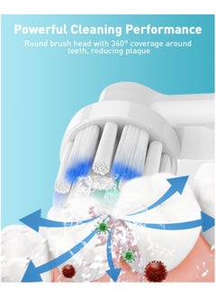 ATRJSZ 12 Pcs Electric Toothbrush Replacement Head, Compatible with Oral B Braun - 4 x Precision Clean, 4 x 3D White Clean, 4 x CrossAction Toothbrush Head, with 4 Pcs Toothbrush Covers Caps  - Image 4