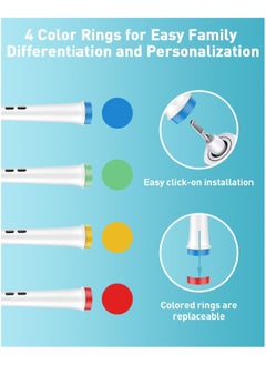 ATRJSZ 12 Pcs Electric Toothbrush Replacement Head, Compatible with Oral B Braun - 4 x Precision Clean, 4 x 3D White Clean, 4 x CrossAction Toothbrush Head, with 4 Pcs Toothbrush Covers Caps  - Image 5