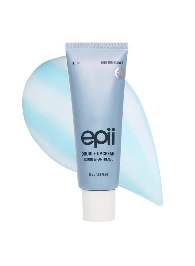 epii كريم دابل أب - مرطب وجه إكتوين مع بانثينول و 15% سكوالان - كريم إصلاح الحاجز المهدئ للعناية بالبشرة الكورية للبشرة الحساسة والجافة والاحمرار والترطيب اليومي 50 مل - Image 1