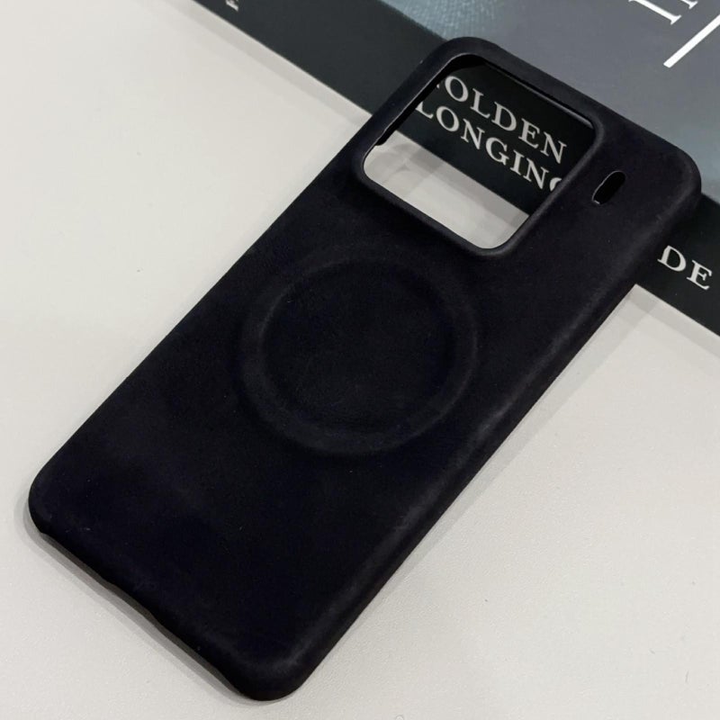 erorex For Xiaomi 15 Pro  Feel Sheepskin MagSafe Magnetic Phone Case(Black) - Image 1