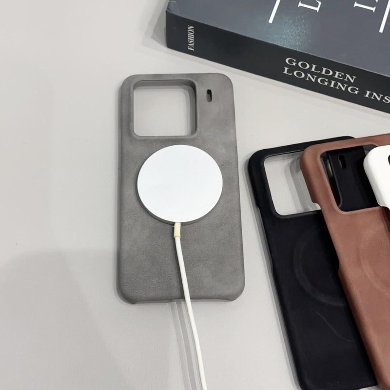 erorex For Xiaomi 15 Pro  Feel Sheepskin MagSafe Magnetic Phone Case(Black) - Image 4