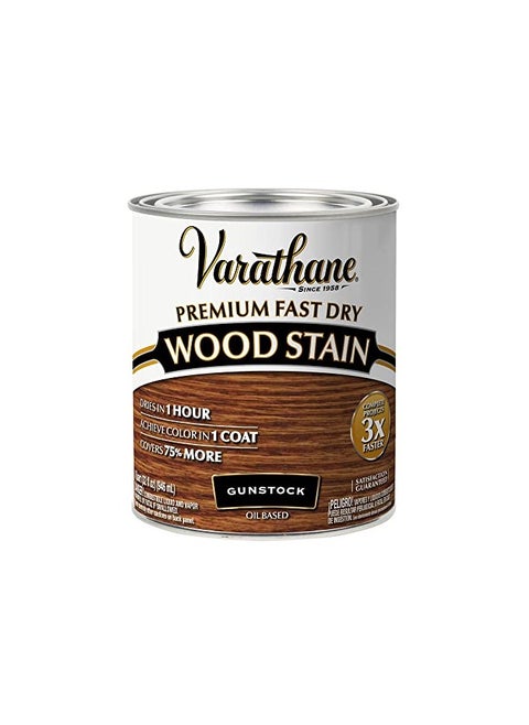 Rust-Oleum Varathane 262007 Premium Fast Dry Wood Stain, 32 Oz, Gunstock