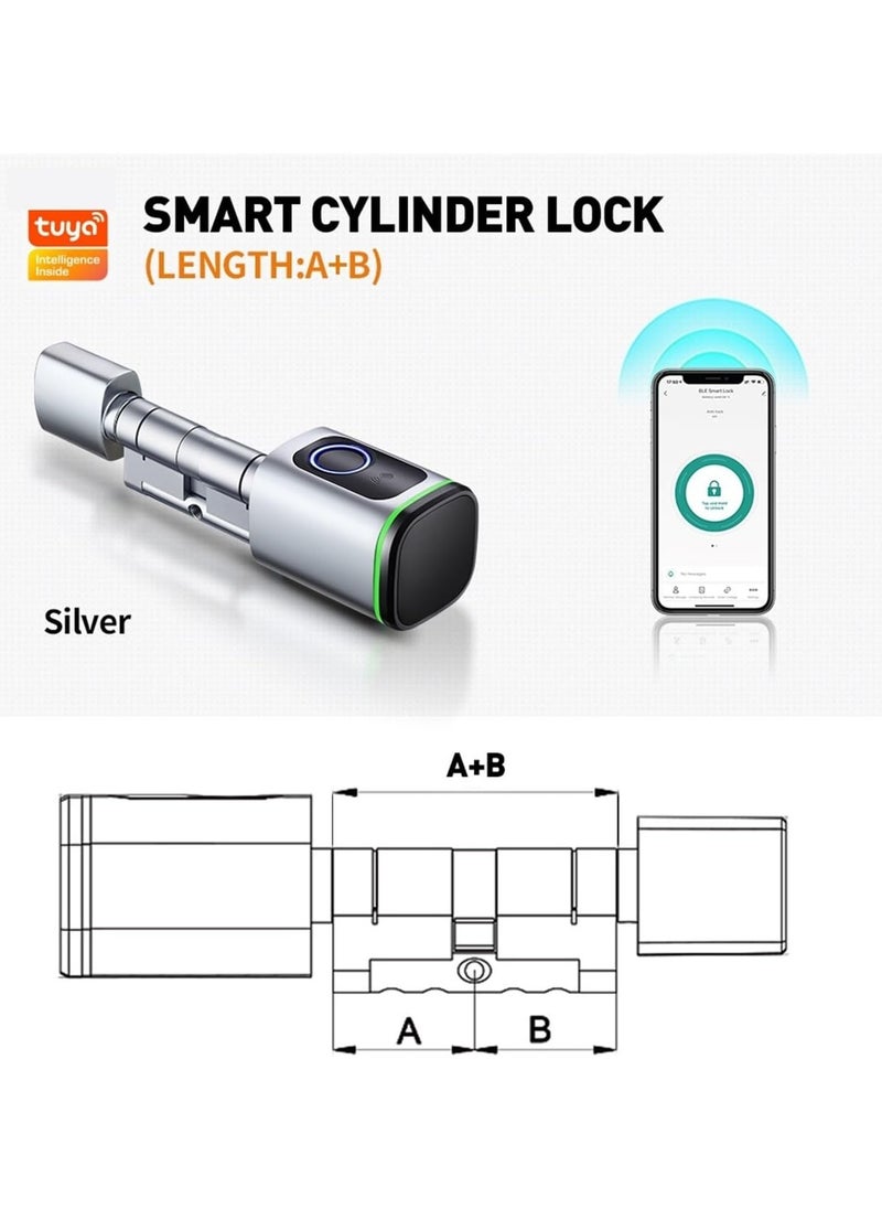 AROAQ TUYA High Convenience Smart Home Security Door Lock, DIY, Cylinder Core Electronic Housekeeper App Keeper, IC Card Fingerprint Lock Unlock, Auto Lock Function, Energy Saving, Prevent Tampering  - Image 2