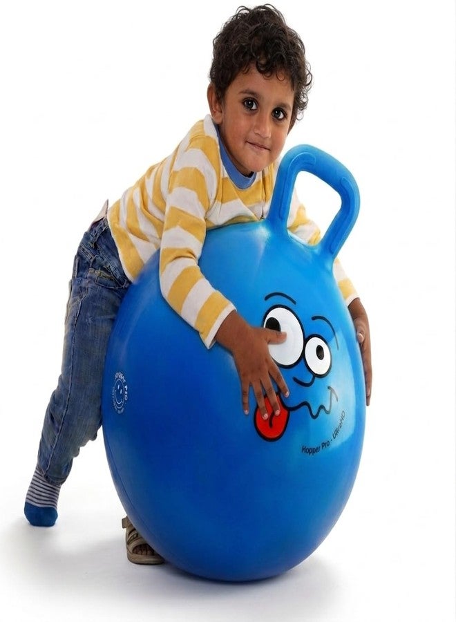 HOMAVA Hippity Hoppity Hop Ball, Sit-on Bouncy Ball with Handle, Diameter for Children Age 4-10, Space Hopper Hopball for Kids,Boys,Girls,Adults (Size 45Cm/18Inch,Multicolour) - Image 1