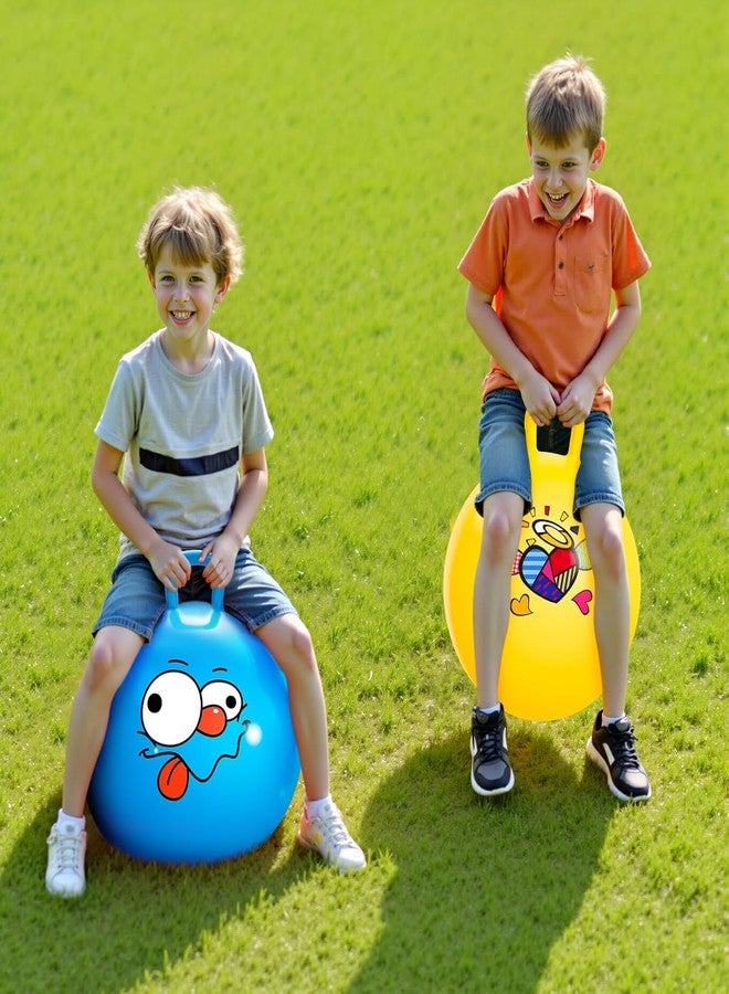 HOMAVA Hippity Hoppity Hop Ball, Sit-on Bouncy Ball with Handle, Diameter for Children Age 4-10, Space Hopper Hopball for Kids,Boys,Girls,Adults (Size 45Cm/18Inch,Multicolour) - Image 5