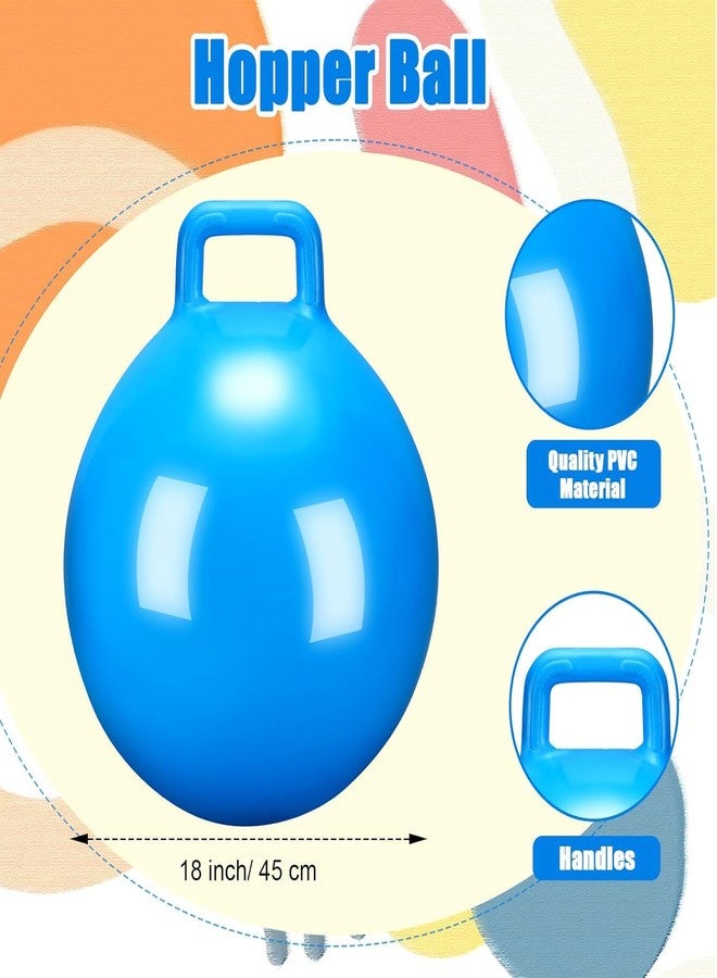 HOMAVA Hippity Hoppity Hop Ball, Sit-on Bouncy Ball with Handle, Diameter for Children Age 4-10, Space Hopper Hopball for Kids,Boys,Girls,Adults (Size 45Cm/18Inch,Multicolour) - Image 3
