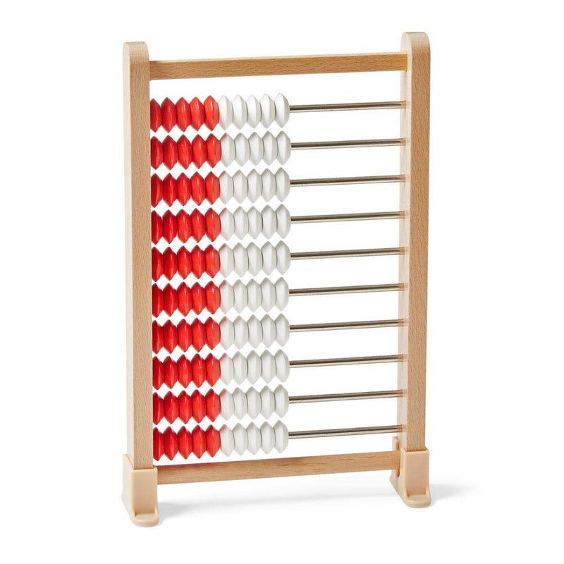 hand2mind hand2mind Mini 100Bead Wooden Rekenrek Abacus Abacus for Kids Math Wooden Counting Math Manipulatives Bead Counters for Kids Math Learn Counting and Numbers Homeschool Supplies Set of 1 - Image 1