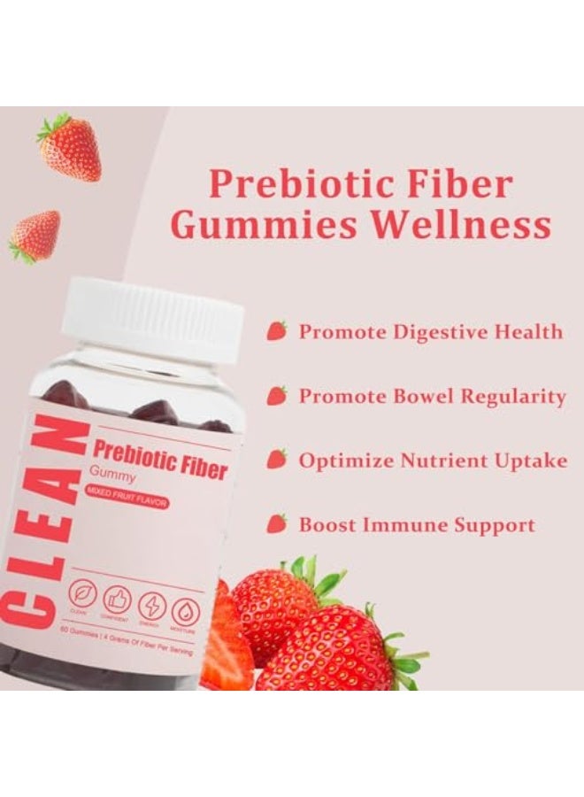 Clean Prebiotic Fiber Gummy, Clean Fiber Gummies for Men, Clean Prebiotic Fiber Gummy Supplement, Digestive Gut Health 60 Gummies - Image 5