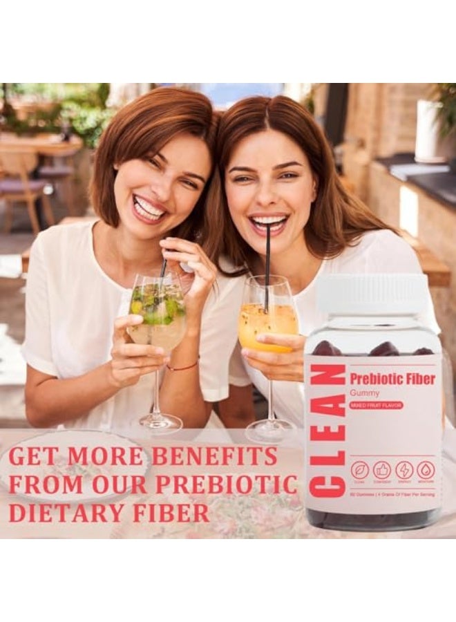 Clean Prebiotic Fiber Gummy, Clean Fiber Gummies for Men, Clean Prebiotic Fiber Gummy Supplement, Digestive Gut Health 60 Gummies - Image 4
