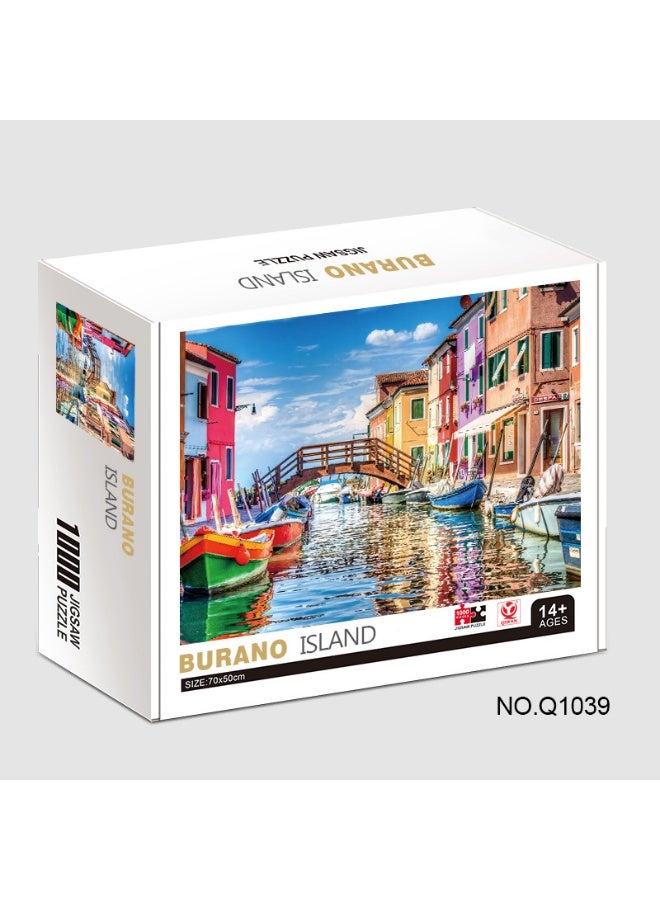 1000 قطعة بازل للألوان الزيتية ذات المناظر الطبيعية - Image 1