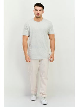 French Connection Men Crew Neck Short Sleeve Brand Logo T Shirt, Heather Grey  - Image 4