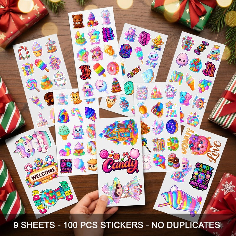 BETANAS 100 pcs Candy Donut Ice Cream Stickers for Teens & Adults, Cute Sweet Treat Waterproof Vinyl Decals for Water Bottles, Laptops, Scrapbooks, Journals, Notebook & Party Favors Birthday Gift - Image 3