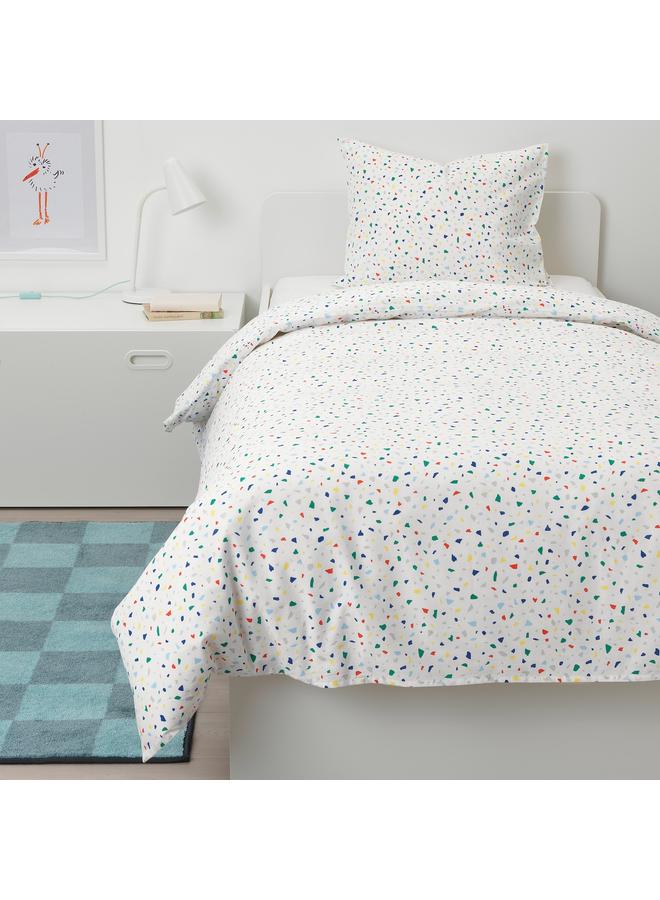 Zaboon Duvet Cover And Pillowcase, White/Mosaic Patterned, 150X200/50X80 Cm - Image 4