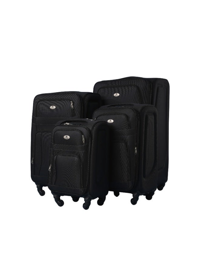 MONSCA Monsca softside Luggage set of4 Ultra Lightweight suitcase for travel,TSA Approved, anti theft zipper  - Image 1