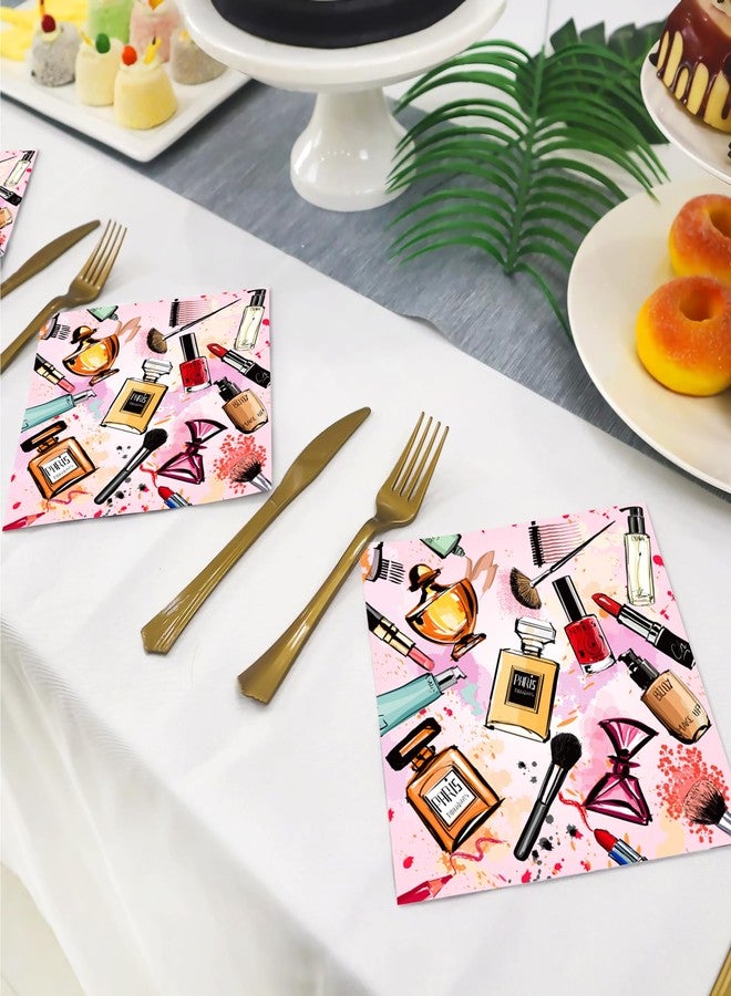 BHNACIER 40Pcs Spa Makeup Party Napkins Makeup Paper Napkins SPA Theme Disposable Paper Napkin Spa Napkin 3-Ply Dinner Napkin for Makeups Party Decorations - Image 5