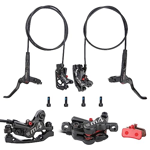 MEROCA M4 4-Piston Mountain Bike Hydraulic Disc Brakes Left Front 800mm Right Rear 1400mm Hydraulic Brake Ebike Hydraulic Brakes Bike Disc Brake - Image 1