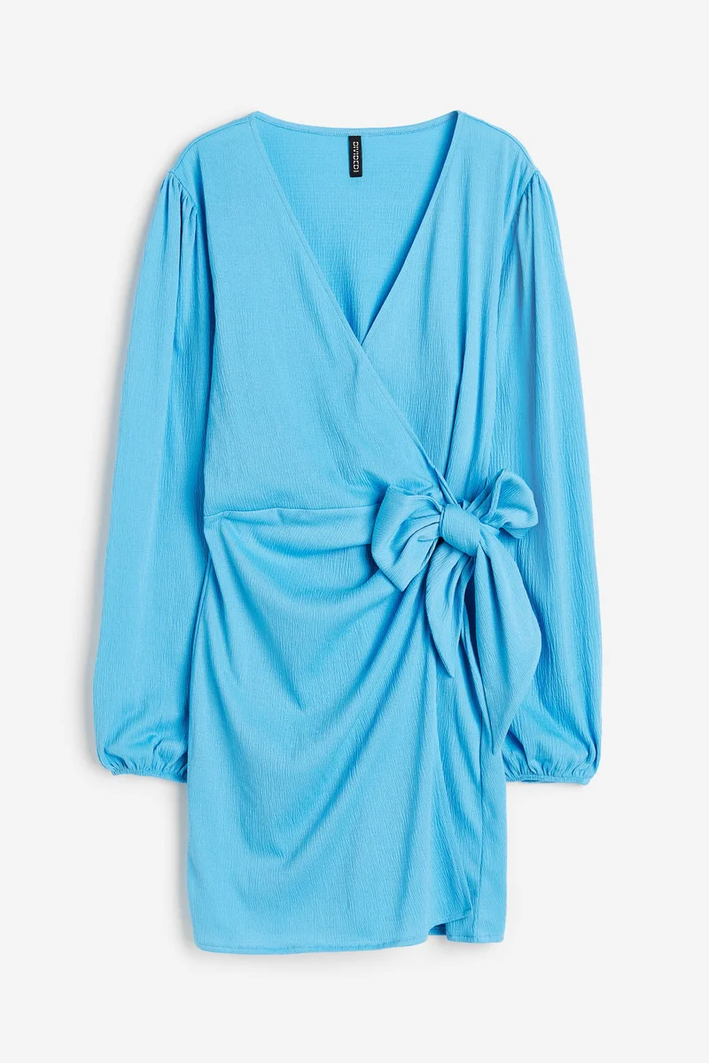 H&M Balloon-sleeved wrap dress