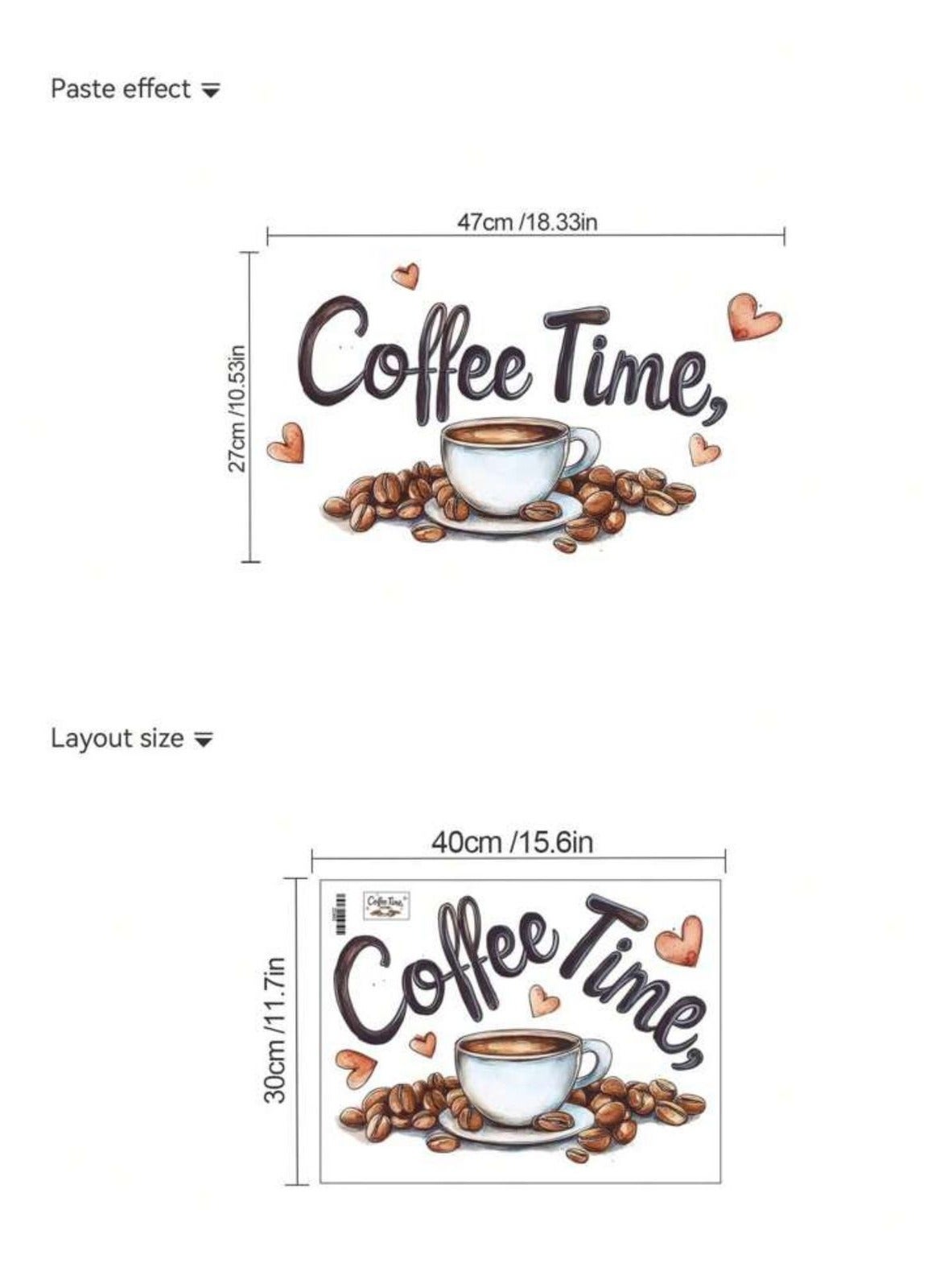 ملصق جداري بتصميم قهوة