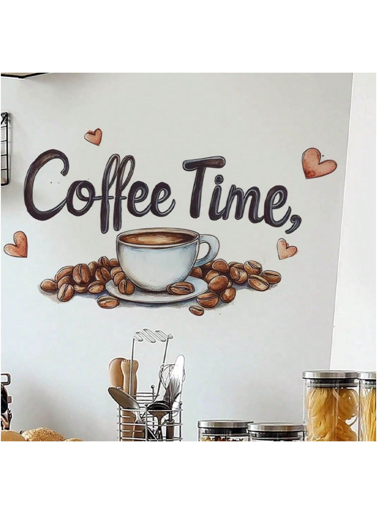 ملصق جداري بتصميم قهوة