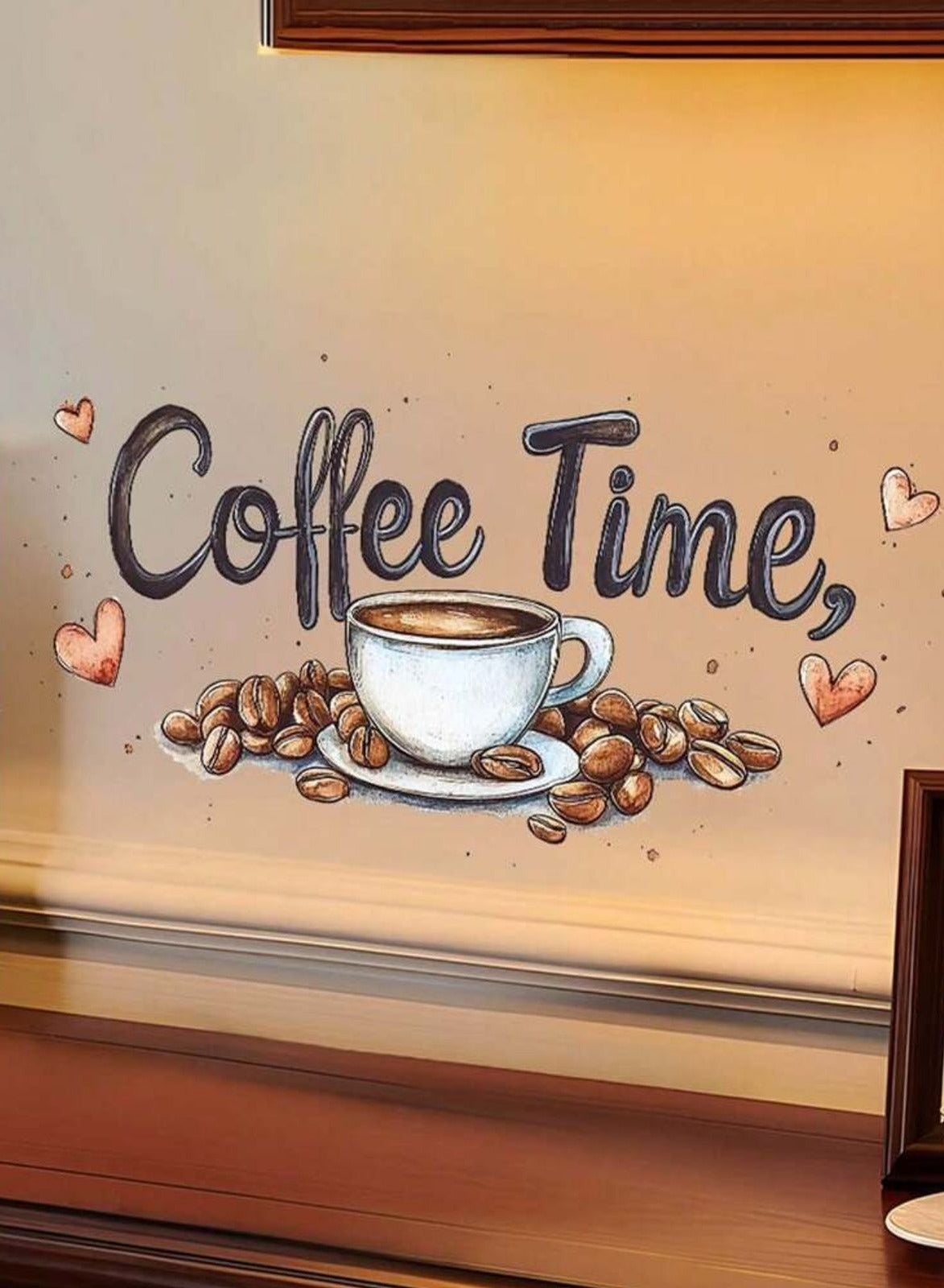 ملصق جداري بتصميم قهوة