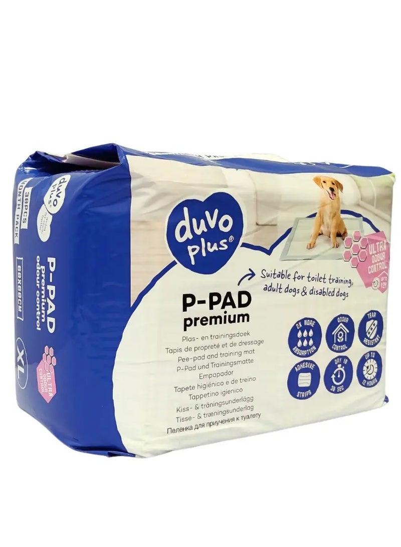 Duvo+ Pet Pad Premium Month Pack XL-60x60cm-Odour Control-30pcs
