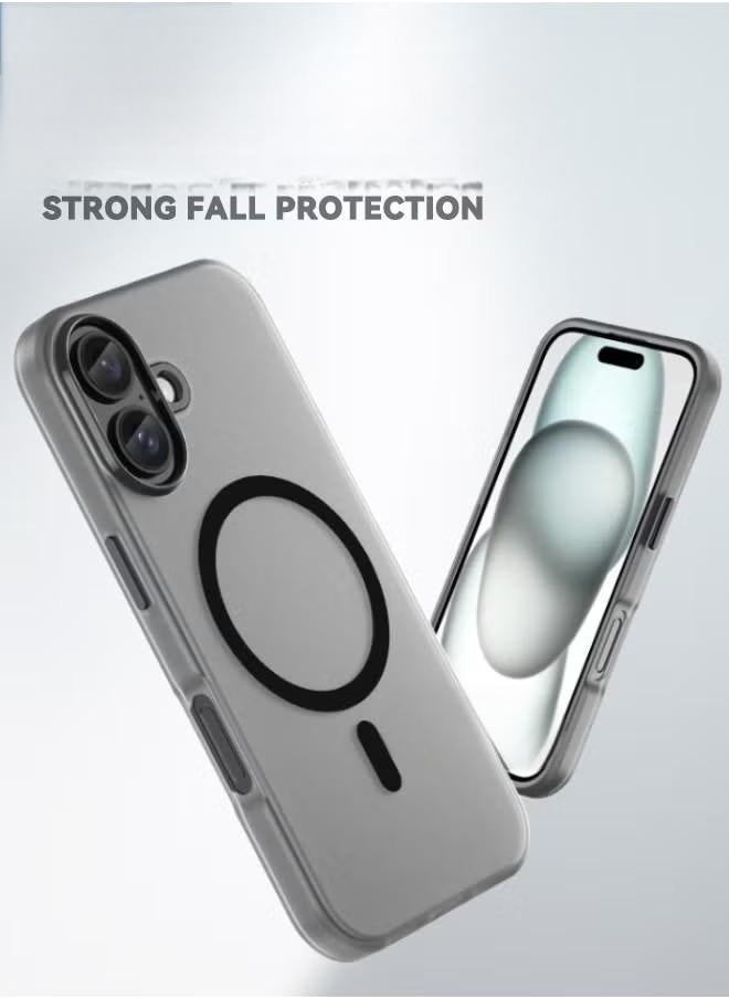 Generic iPhone 16 Case, iPhone 16 Skin Friendly Frosted Case, [Compatible with Magsafe][Anti-Drop Shockproof][Anti-Slip][No Yellowing] Slim Hard Case for Apple iPhone 16, Translucent Black  - Image 3