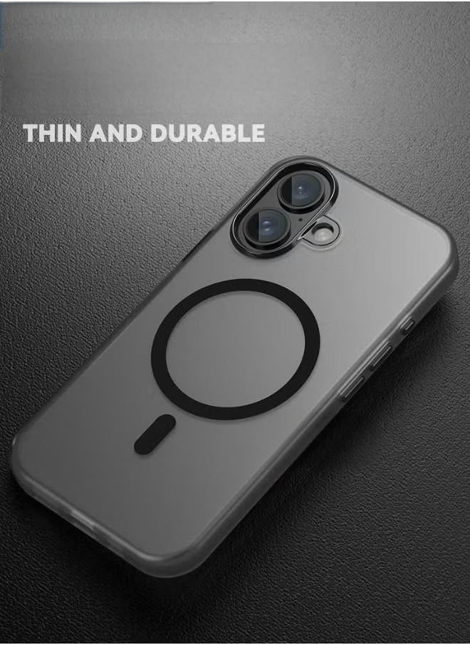 Generic iPhone 16 Case, iPhone 16 Skin Friendly Frosted Case, [Compatible with Magsafe][Anti-Drop Shockproof][Anti-Slip][No Yellowing] Slim Hard Case for Apple iPhone 16, Translucent Black  - Image 5