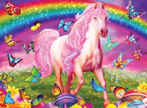 MasterPieces 60 Piece Glow in the Dark Fantasy Puzzle for Kids - Rainbow World - 14"x19" - Screen-Free Fun! - Image 2