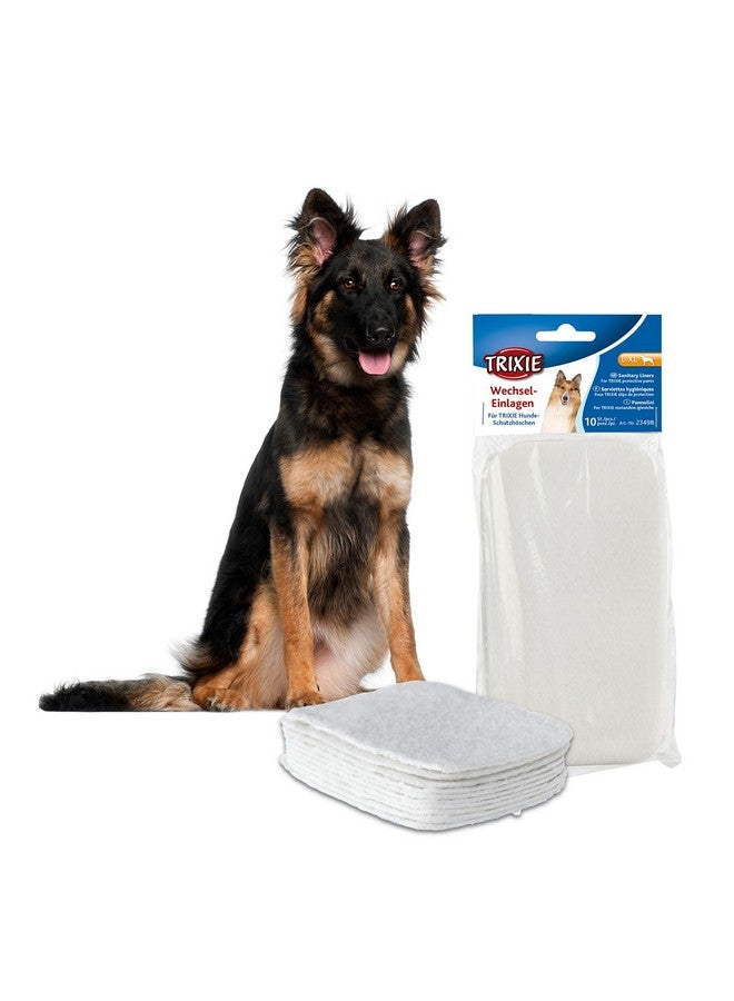Trixie Pads For Protective Pants | Designed For Dogs In The Season To Prevent Staining Of Carpets & Other Fabrics | Perfect For House Training - 10Pcs, L-Xl (Pack Of 4) - Image 1