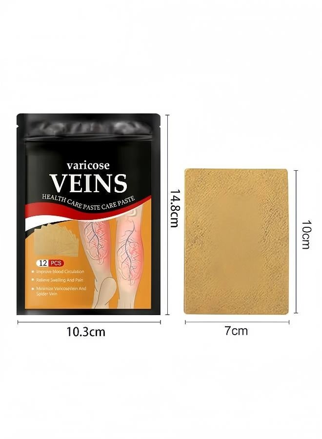 SOUTH MOON 12Pcs Varicose Veins Treatment for Legs, Spider Veins Removal for Legs Treatment Patch, Varicose Veins PatchRelief Leg Pain Strengthen Capillary Health & Improve Blood Circulationn - Image 2