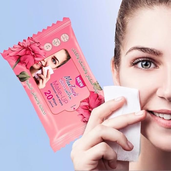 Max Touch Makeup Remover Wipes - 20 Wipes - Image 2