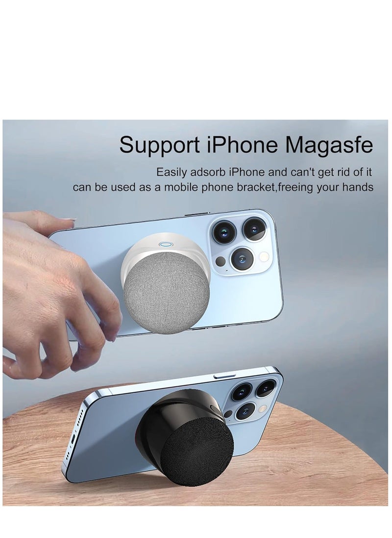 Generic 1 PCS Portable Magnetic Small Bluetooth Speaker, 5W Stereo Sound, Deep Bass, 9H Playtime, TWS Pairing Speaker for Home, Outdoor Travel, Golf Carts, Support for iPhone 12/13/14 White  - Image 2