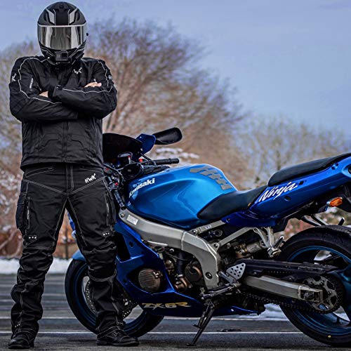 HWK Spyder Motorcycle Jacket for Men with Weather Resistant Cordura Textile Fabric for Enduro Motocross Jacket MEDIUM/BLACK - Image 2