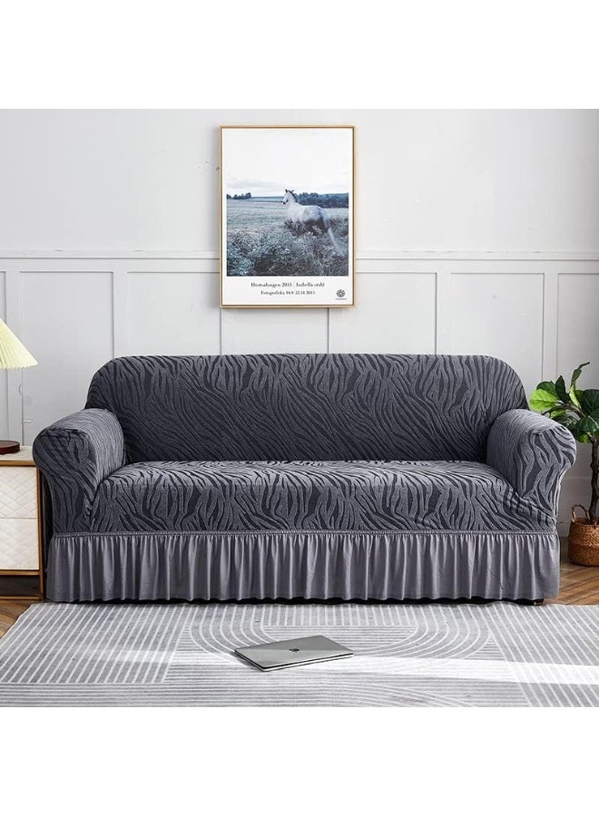 TRASSLE Sofa cover,Stretchable Cover Dustproof Sofa Towel Couch Slipcover,Thickened Skirt Sofa Cover Single Double Triple Seat Elastic Full Cover for Furniture Protection  - Image 1