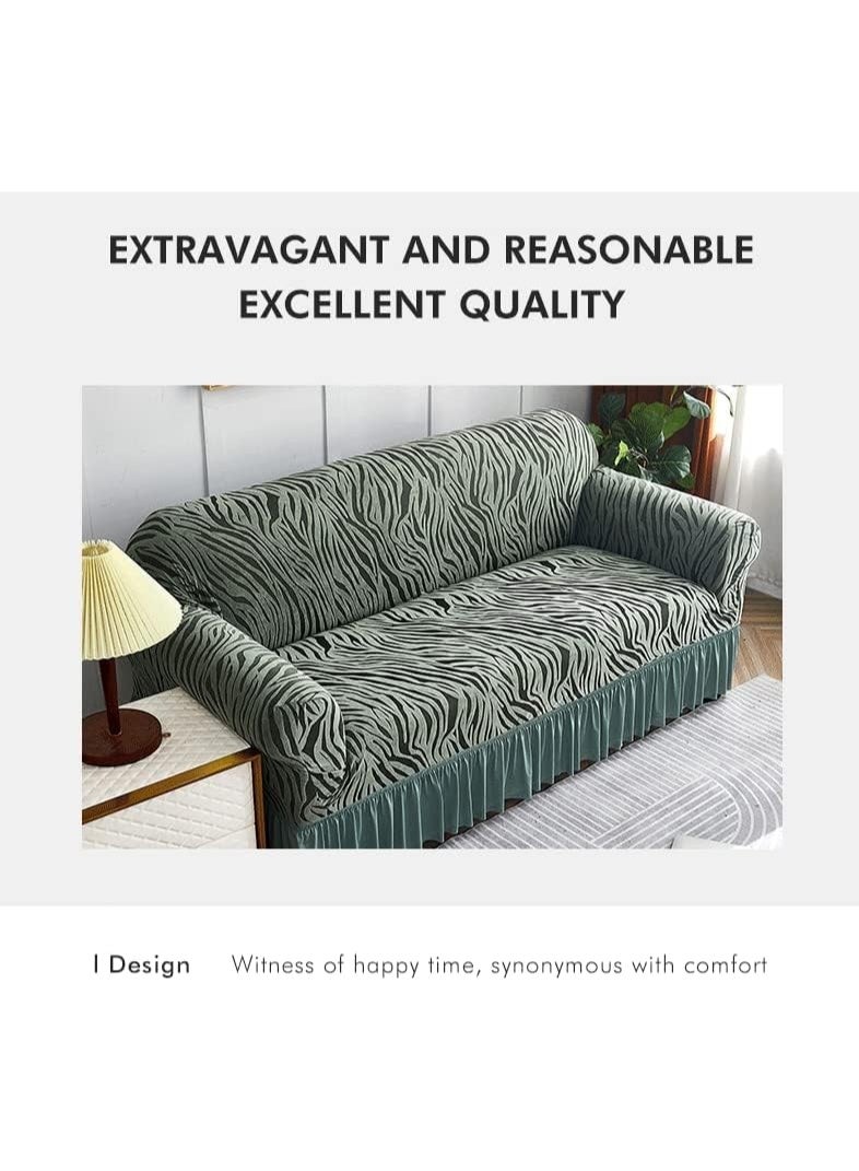 TRASSLE Sofa cover,Stretchable Cover Dustproof Sofa Towel Couch Slipcover,Thickened Skirt Sofa Cover Single Double Triple Seat Elastic Full Cover for Furniture Protection  - Image 3