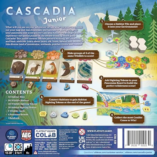 AEG Flatout Games Cascadia Junior Based on The AwardWinning Board Game Cascadia 24 Players Ages 6 Easy to Learn Quick to Play - Image 5