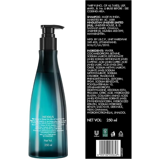 Nexxus Promend Moisture Collagenizing Shampoo For Dry Hair 250 ml | 2.3 X Smoother | 57% Less Frizz | Luxury White Rose Fragrance Profile - Image 2