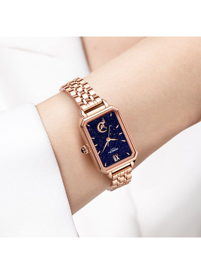 ROSDN Laoston Women's Watch Lightweight Luxury Small Square Waterproof Vintage Ladies Watch Valentine's Day Gift For Girlfriend - Image 2