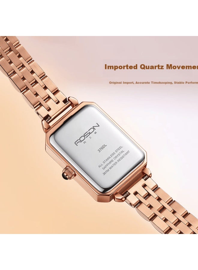 ROSDN Laoston Women's Watch Lightweight Luxury Small Square Waterproof Vintage Ladies Watch Valentine's Day Gift For Girlfriend - Image 4