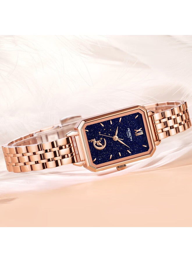 ROSDN Laoston Women's Watch Lightweight Luxury Small Square Waterproof Vintage Ladies Watch Valentine's Day Gift For Girlfriend - Image 5
