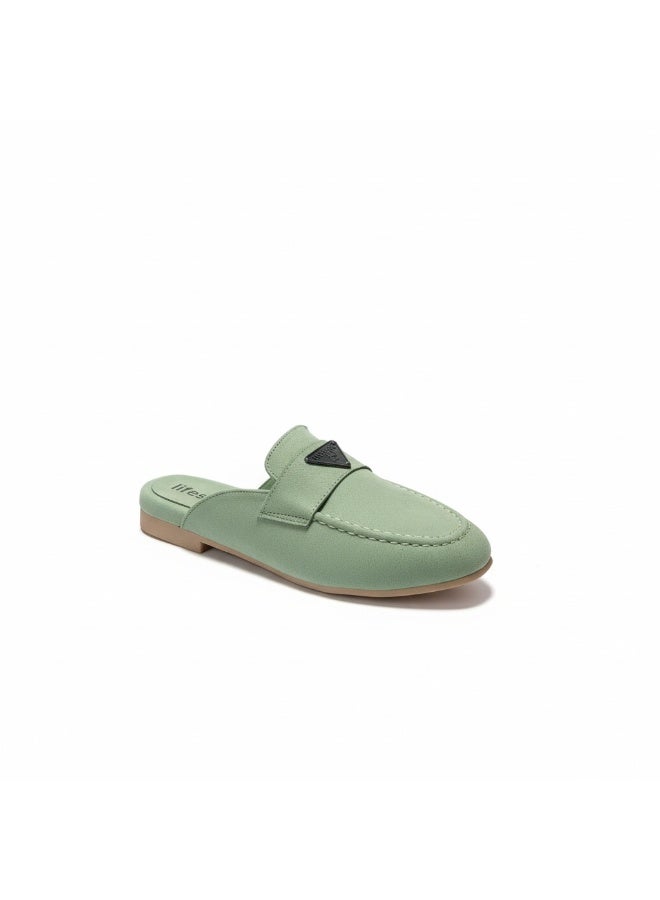 LIFESTYLISH Mule Suede Flat Stylish SB-24 - MintGreen - Image 2