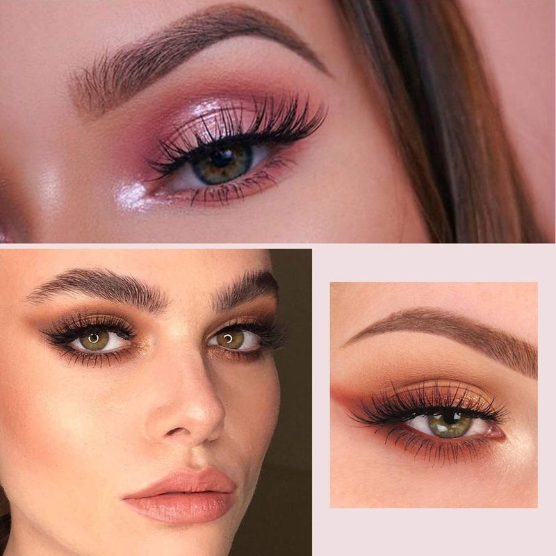 DYSILK False Eyelashes Mink - Strip Lashes 5 Pairs 6D Faux Eyelash Wispy Lashes Cat Eye Fake Eyelashes Natural Look Fluffy Lash Reusable Lash Extension Kit | 004-16.7mm - Image 5