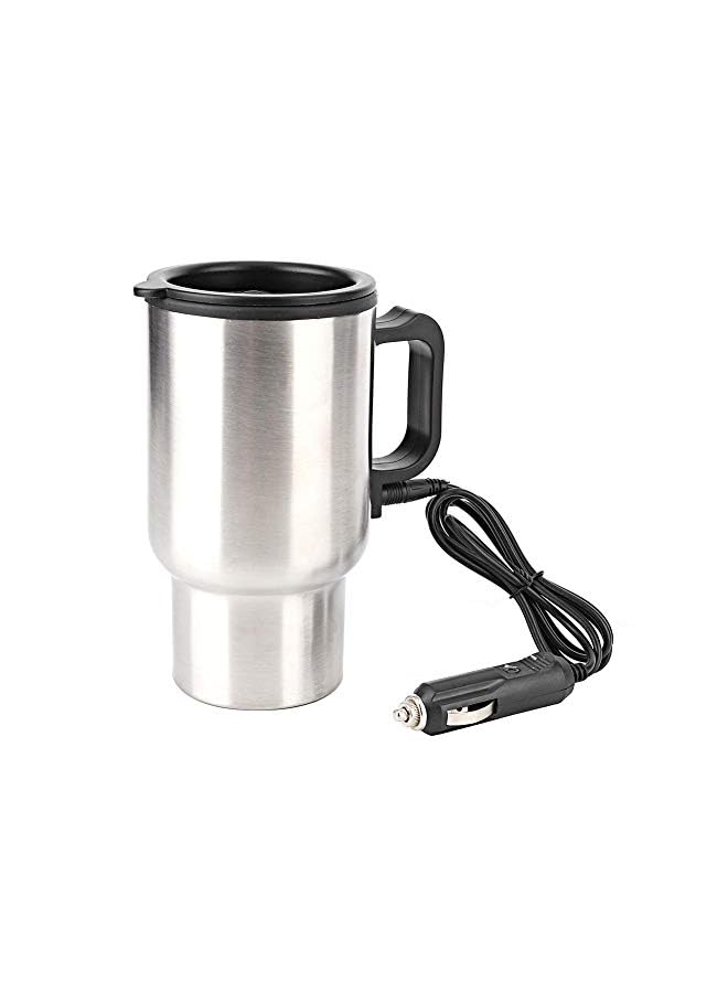 Stainless Steel Car Electric Heating Mug Drinking Cup Travel Kettle Water Boiler for Water Tea Coffee Milk