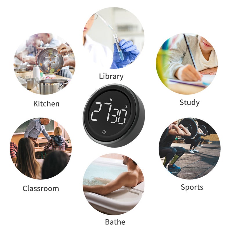 Magnet Kitchen Timer Digital Countdown Timers Loud Alarm Large LCD Display Cooking Timer Clock for Time Management Cooking - Image 5
