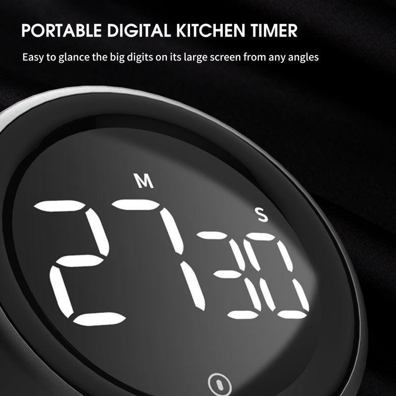 Magnet Kitchen Timer Digital Countdown Timers Loud Alarm Large LCD Display Cooking Timer Clock for Time Management Cooking - Image 3