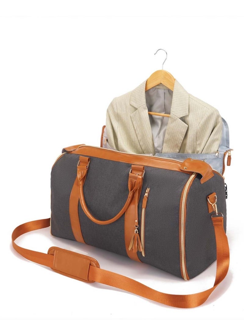 Ayeeb - Travel Duffel Foldable Blazer Cover Suit Bag, Quick Pack Large Carry-on Hand Luggage,Anti-wrinkle Zip Open Waterproof Portable Garment Duffle Baggage for Business Flights Honeymoon Vacation Trip (Rich Black) - Image 1