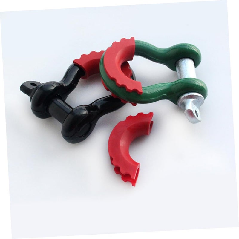 FAVOMOTO 4 Pieces D Ring Shackle Insulator Washer Kit Shackle Cover D-Ring Insulator Red Shackle Insulator Shackle Insulators D Ring Insulators - Image 2
