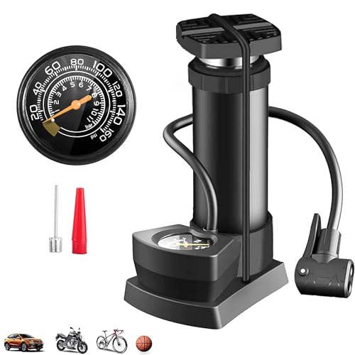 QUPET® Imported Portable High Pressure Foot Air Pump Compressor for Car and Bike Air Pump for Motorbike Cars Bicycle for Football Cycle Pumps for Bicycle car air Pump for tubeless - Image 1