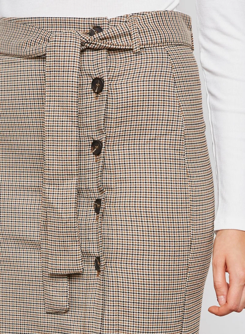 FOREVER 21 Houndstooth Plaid Skirt