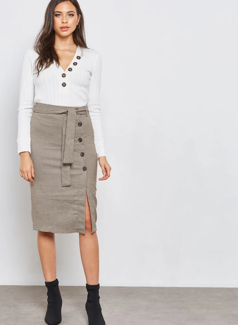 FOREVER 21 Houndstooth Plaid Skirt